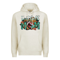 Oatmeal Heather Football Mom Premium Hoodie - Bettercallsaul