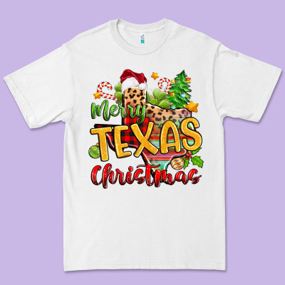 Merry Texas Christmas Premium Tee Designed By Zillion Design Studio