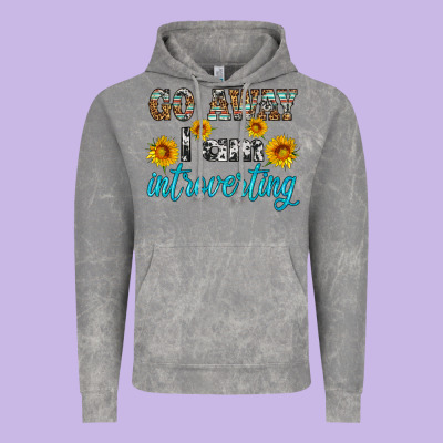Go Away I Am Introvering Vintage Hoodie Designed By Hra Design Shop