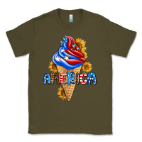 Army Green ice cream america Classic Tee - AdoDesignShop