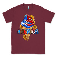 Burgundy ice cream america Classic Tee - AdoDesignShop