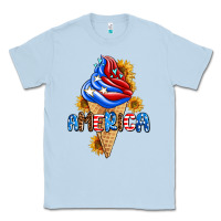 Dusty Blue ice cream america Classic Tee - AdoDesignShop