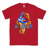 Red ice cream america Classic Tee - AdoDesignShop