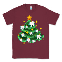 Burgundy Christmas tree with teeth Classic Tee - AdoDesignShop