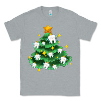 Heather Grey Christmas tree with teeth Classic Tee - AdoDesignShop
