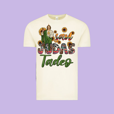 San Judas Tadeo Sunflower Vintage Tee Designed By Jahusdesignshop