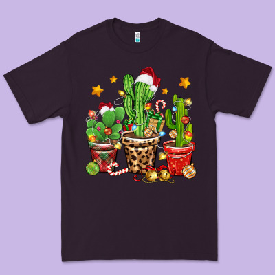 Christmas Cactus Premium Tee Designed By Zillion Design Studio