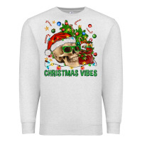 Oatmeal Heather Christmas Vibes Premium Sweatshirt - BundleAndBundleShop