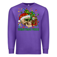 Purple Christmas Vibes Premium Sweatshirt - BundleAndBundleShop