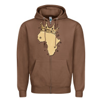 Chestnut africa with crown Zipper Hoodie - MaliasSmallBusiness