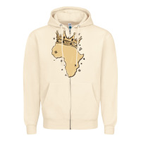 Sandshell africa with crown Zipper Hoodie - MaliasSmallBusiness