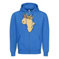 True Royal africa with crown Zipper Hoodie - MaliasSmallBusiness