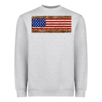 Heather Grey usa flag leopard Heavyweight Sweatshirt - JahusDesignShop