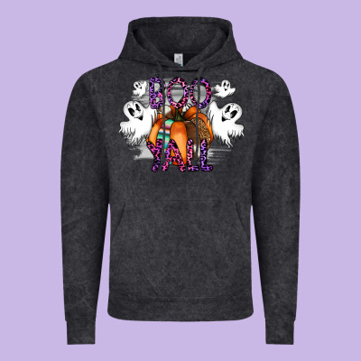 Boo Yall Vintage Hoodie Designed By Cowhidedigitalart