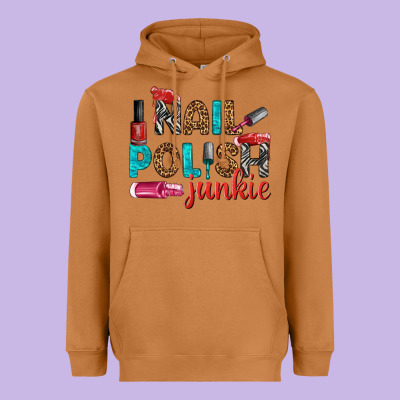 Nail Polish Junkie Bbs Heavyweight Hoodie Designed By Bundleandbundleshop