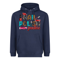 Navy nail polish junkie bbs Heavyweight Hoodie - BundleAndBundleShop