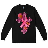 Black breast cancer cross Long Sleeve Tee - AdoDesignShop