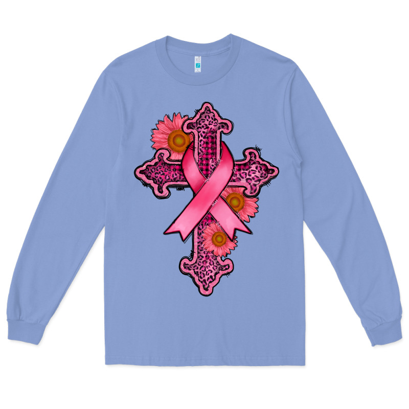 Breast Cancer Cross Long Sleeve Tee by AdoDesignShop | Teevron
