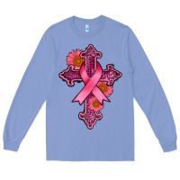 Colony Blue breast cancer cross Long Sleeve Tee - AdoDesignShop
