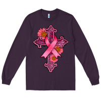 Plum breast cancer cross Long Sleeve Tee - AdoDesignShop