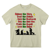 Mossy jesus and family belive like mary Heavy Core Tee - MaliasSmallBusiness