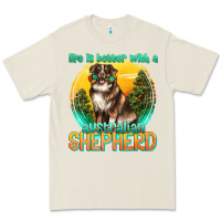 Bone life is better with a australian shepherd Premium Tee - texasbilliewilder