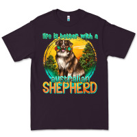 Plum life is better with a australian shepherd Premium Tee - texasbilliewilder