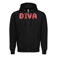 Black diva Zipper Hoodie - MaliasSmallBusiness