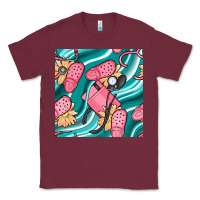 Burgundy nurse slippers seamless pattern Classic Tee - BundleAndBundleShop