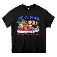 Black be a kind sole autism awareness Heavy Core Tee - MaliasSmallBusiness