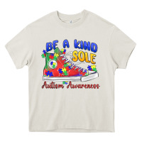 Cream be a kind sole autism awareness Heavy Core Tee - MaliasSmallBusiness