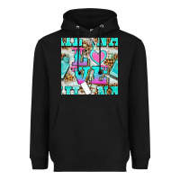 Black love nail and polish with leopard seamless pattern bbs Heavyweight Hoodie - BundleAndBundleShop