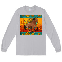 Moon Dust western sunset galloping horse sunflower Long Sleeve Tee - Artiststas