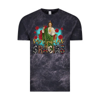 Cloud Black san judas gracias Vintage Tee - JahusDesignShop