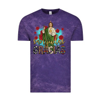 Cloud Purple san judas gracias Vintage Tee - JahusDesignShop