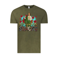 Vintage Olive san judas gracias Vintage Tee - JahusDesignShop
