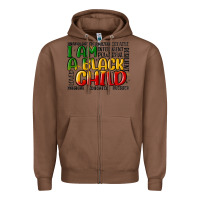 Chestnut i am a black child Zipper Hoodie - MaliasSmallBusiness