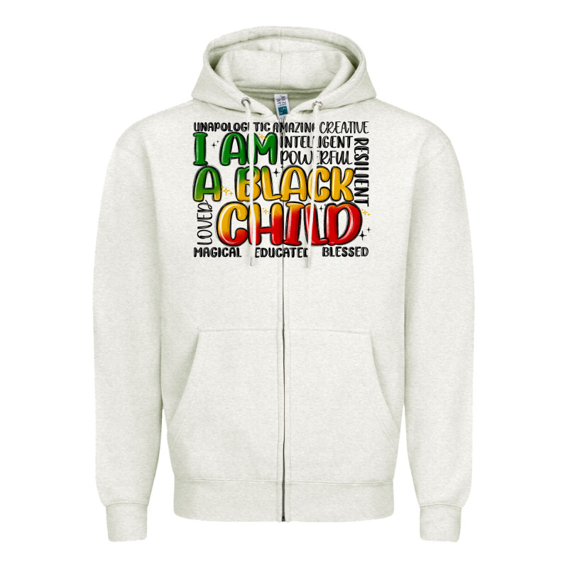 I Am A Black Child Zipper Hoodie by MaliasSmallBusiness | Teevron