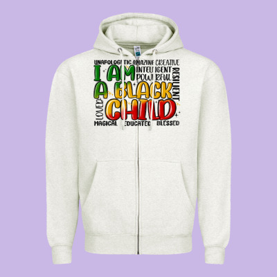 I Am A Black Child Zipper Hoodie Designed By Maliassmallbusiness