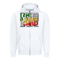 White i am a black child Zipper Hoodie - MaliasSmallBusiness