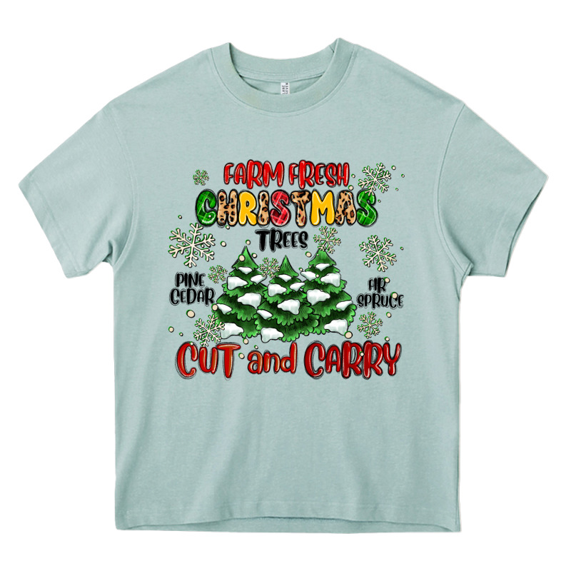 Farm Fresh Christmas Trees Heavy Core Tee by MaliasSmallBusiness | Teevron