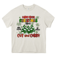 Cream farm fresh christmas trees Heavy Core Tee - MaliasSmallBusiness