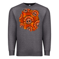 Charcoal Heather Thanksgiving Turkey With Tartan Patch Premium Sweatshirt - BundleAndBundleShop