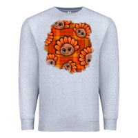 Heather Grey Thanksgiving Turkey With Tartan Patch Premium Sweatshirt - BundleAndBundleShop