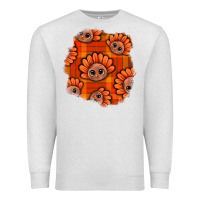 Oatmeal Heather Thanksgiving Turkey With Tartan Patch Premium Sweatshirt - BundleAndBundleShop