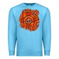 Ocean Blue Thanksgiving Turkey With Tartan Patch Premium Sweatshirt - BundleAndBundleShop