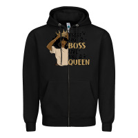 Black hustle like a boss live like a queen Zipper Hoodie - MaliasSmallBusiness
