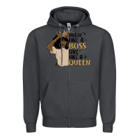 Hustle Like A Boss Live Like A Queen Zipper Hoodie | Teevron