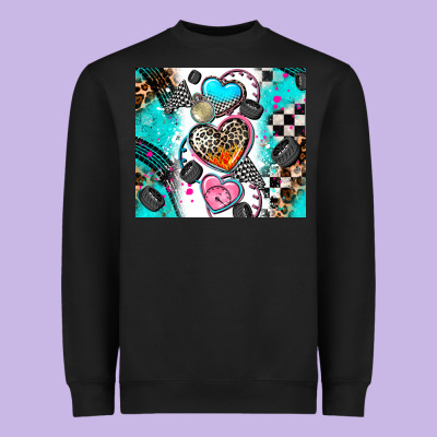 Race Heart Heavyweight Sweatshirt Designed By Adodesignshop