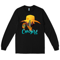 Black cowgirl western Long Sleeve Tee - AdoDesignShop
